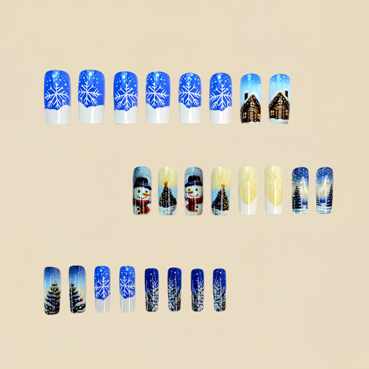 Festliche Winter-Themen Nail Art Karnz
