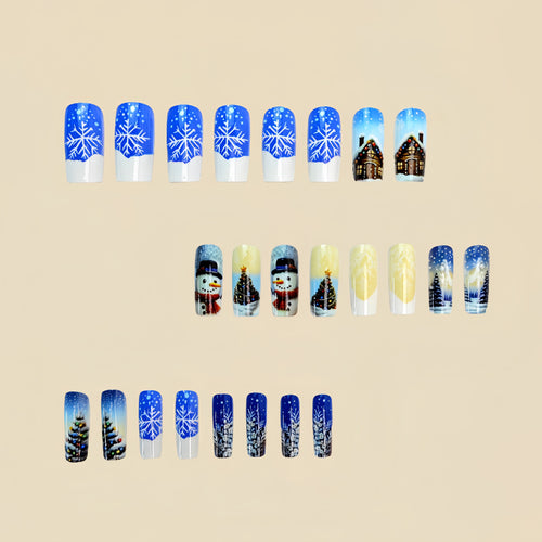 Festliche Winter-Themen Nail Art Karnz