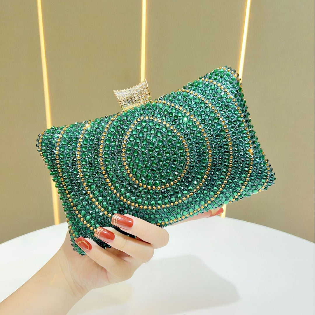 Glitzernde Strass Abend-Clutch