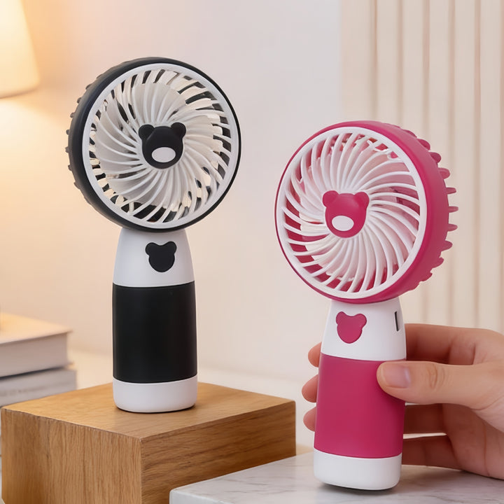 Unisex Tragbarer Handventilator mit niedlichem Bärenmotiv Karnz