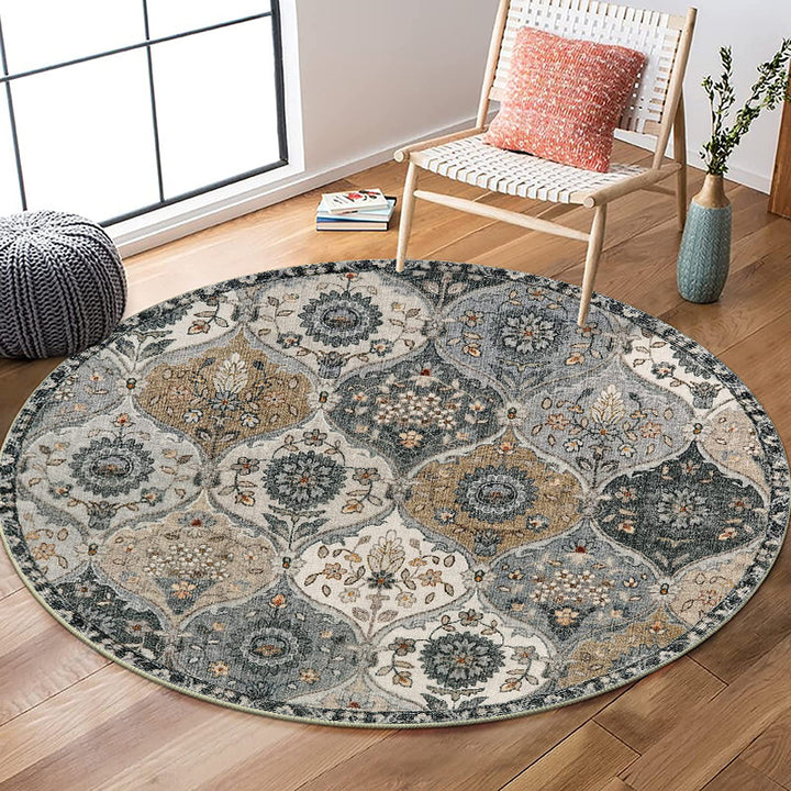 Vintage-inspirierter runder Teppich Karnz 1791538299