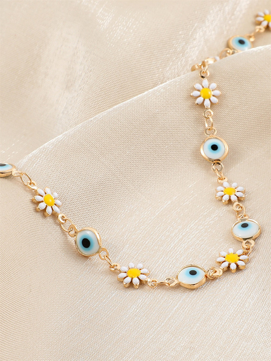Blumen- und Augen-Charms-Armband Karnz