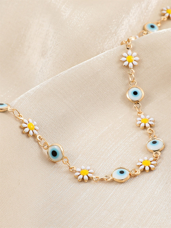 Blumen- und Augen-Charms-Armband Karnz