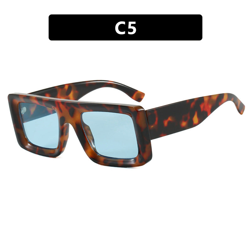 Damen modische quadratische Sonnenbrille mit robustem Rahmen und schützenden Gläsern Karnz