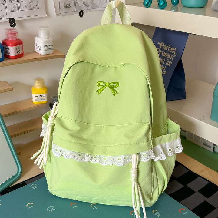 Stilvoller Bestickter Rucksack mit Schleifenakzent Karnz