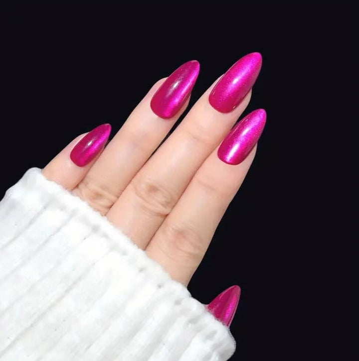 Langhaltendes glänzendes Press-On-Nagelset Karnz