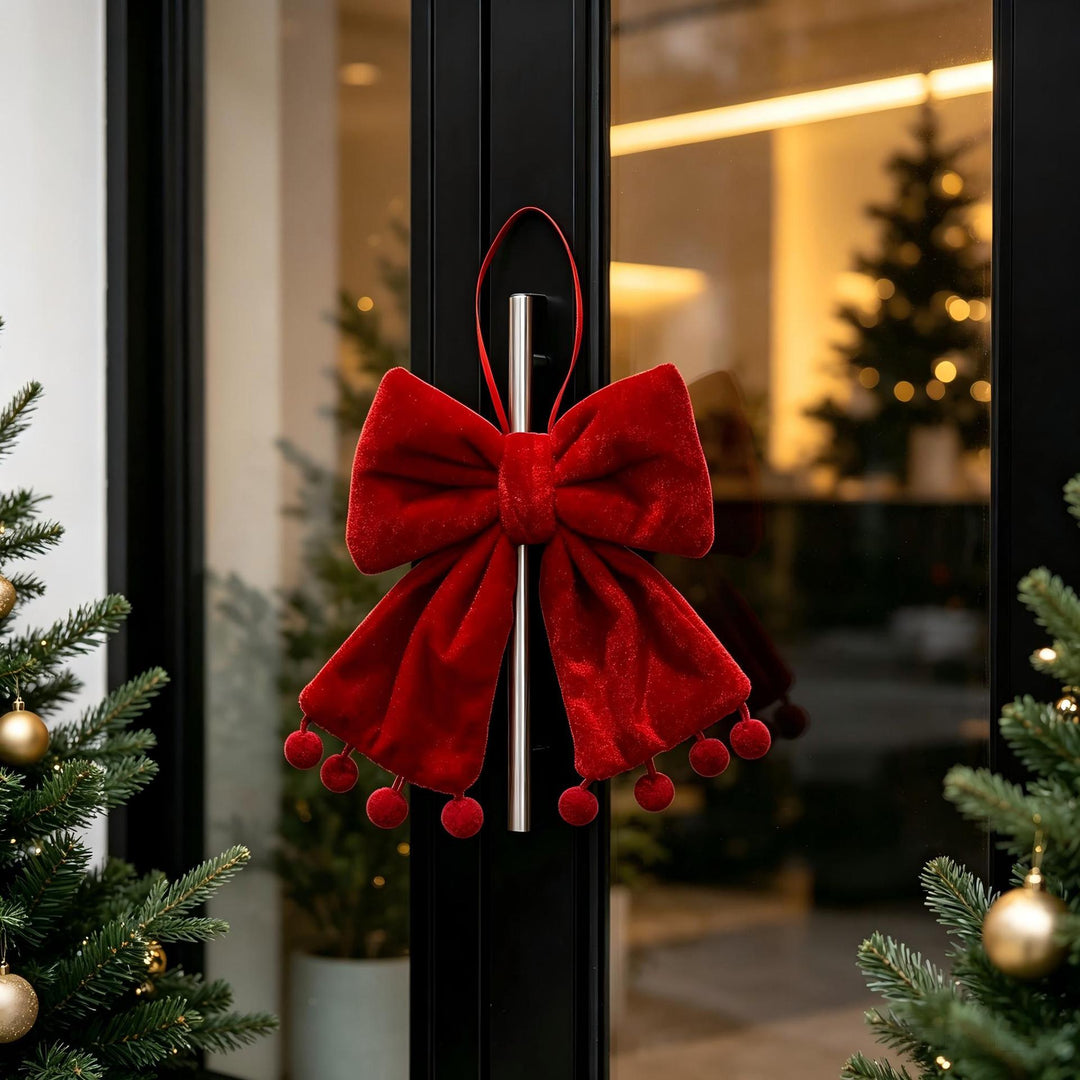 Dekorative Weihnachtskrawatte aus Samt