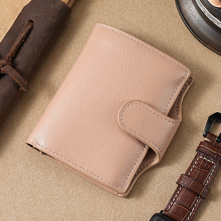 Slim Leder Dreifach Brieftasche