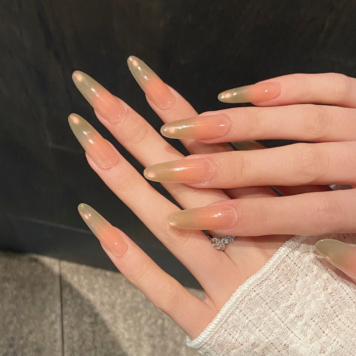 Künstlerisches Ombre Press-On Nagelset