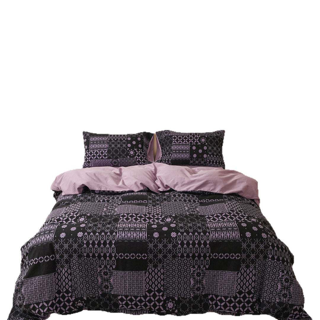 Patchwork Geometrische Baumwoll Bettbezug Set