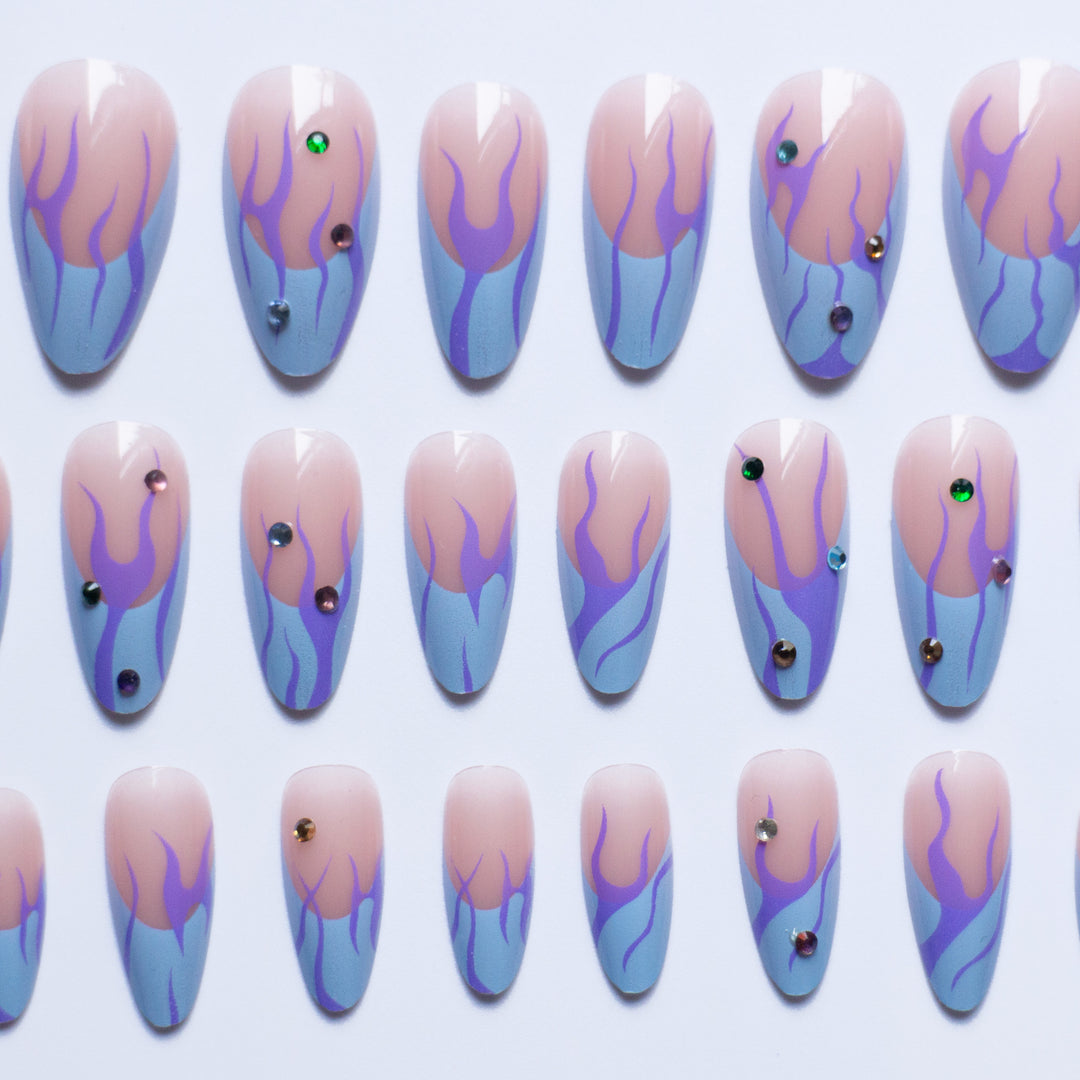 Elegantes Abstraktes Nagelkunst Design Kit