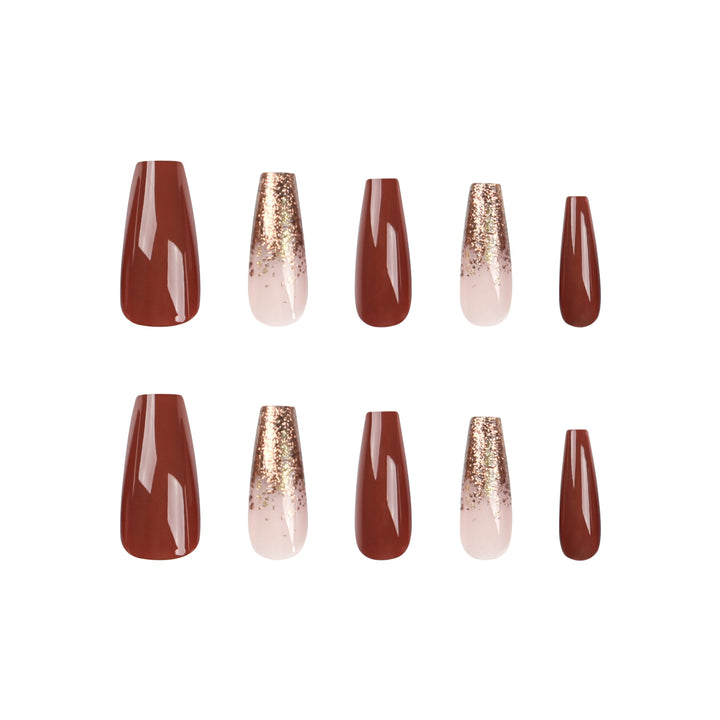 Künstliche Acryl-Nägel mit eleganten Glitzerakzenten und kreativen Designs Karnz
