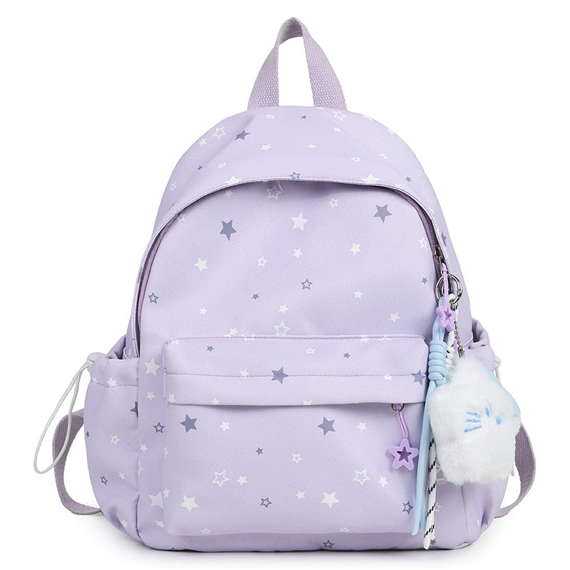 Sternmuster Plüsch Rucksack Karnz
