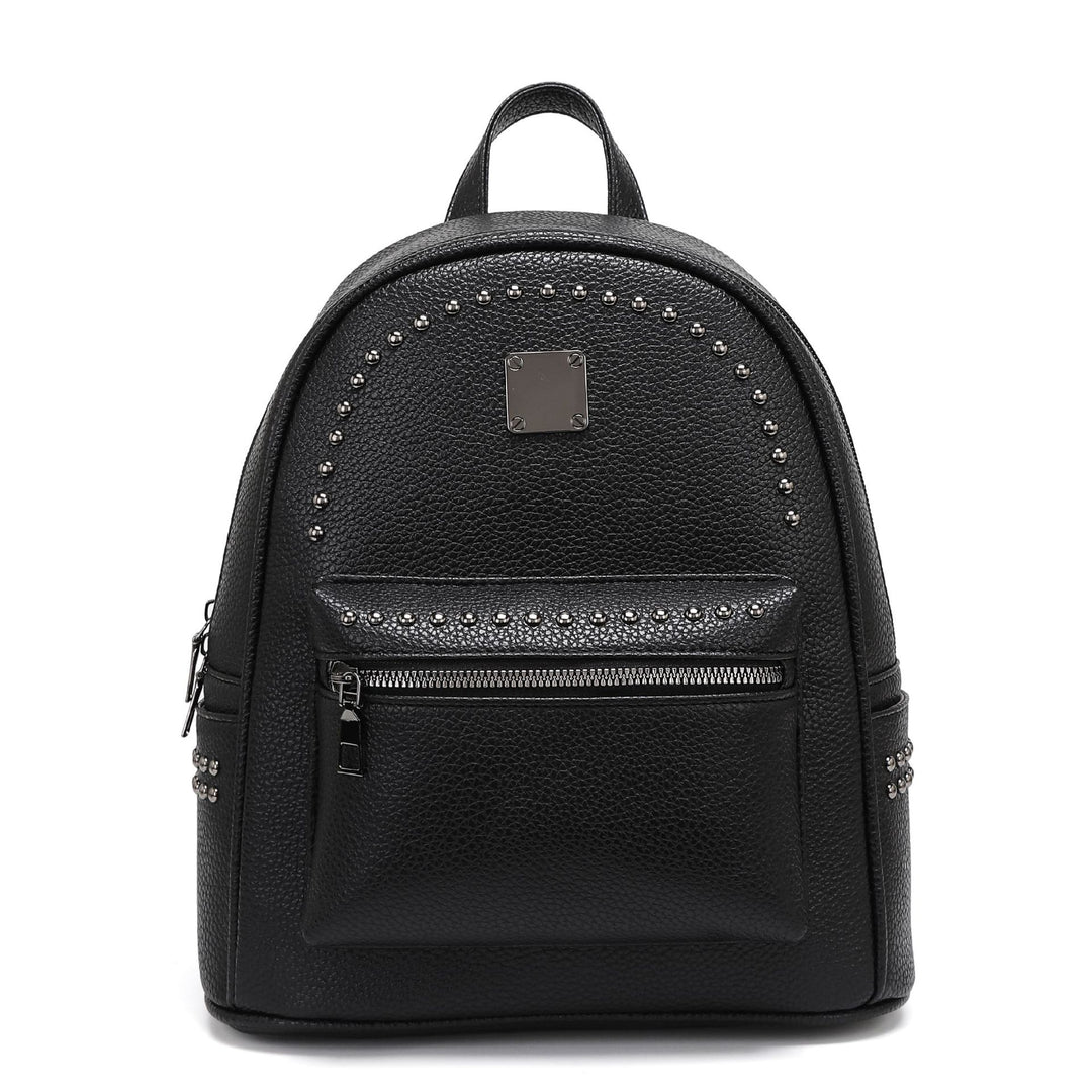 Nieten-Leder-Rucksack Karnz