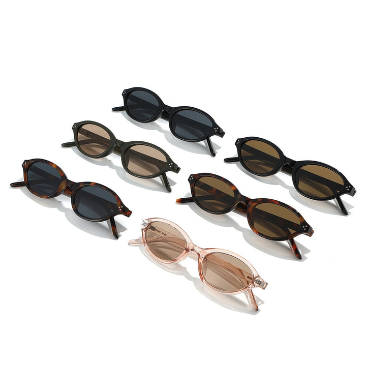 Retro-inspirierte ovale Rahmen-Sonnenbrille Karnz 1787812534