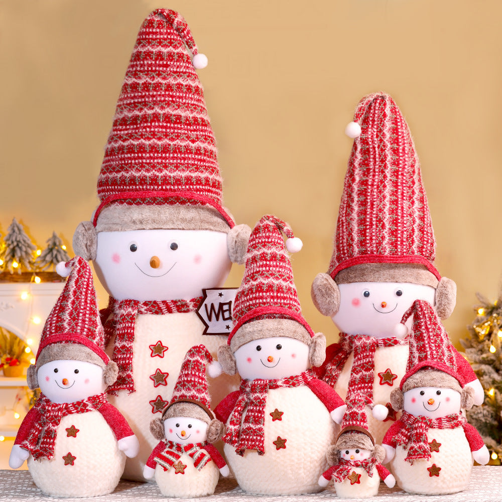 Dekorative Plüsch-Schneemann-Figur