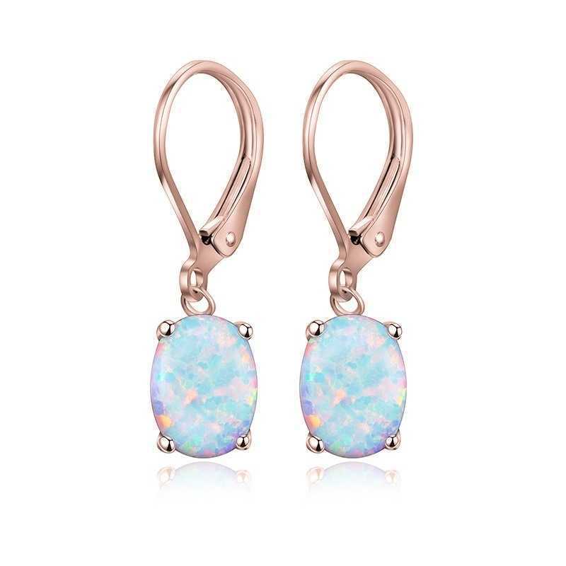 Opal-beschichtete Pendelohrringe Karnz