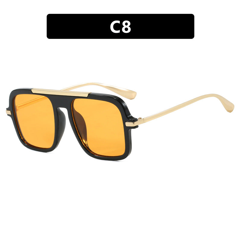 Damen quadratische Designer-Sonnenbrille mit goldenen Akzenten und schützendem UV-Filter Karnz