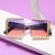 Damen extravagante Rechteck-Sonnenbrille mit Perlenschmuck und UV-Schutz Karnz