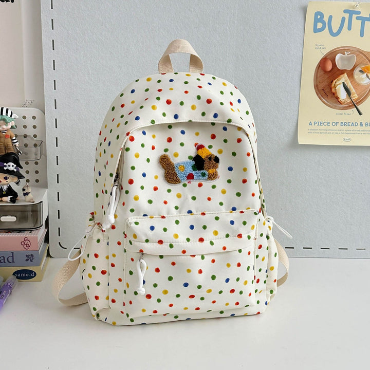 Spaßiger und verspielter Punktemuster-Rucksack