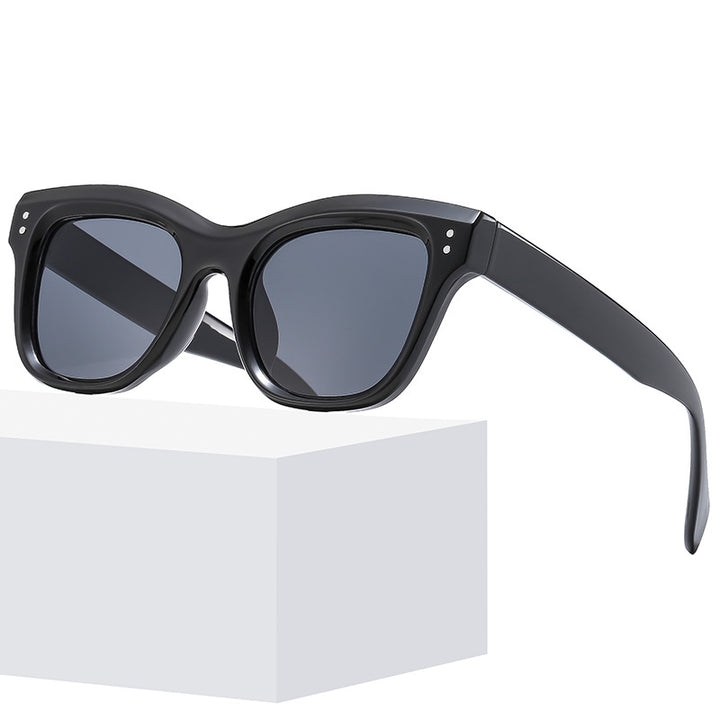 Damen modische Sonnenbrille mit markantem, kantigem Rahmen Karnz
