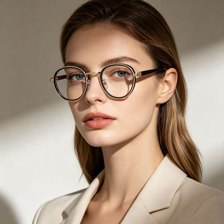 Moderne Runde Rahmen Sonnenbrille Karnz