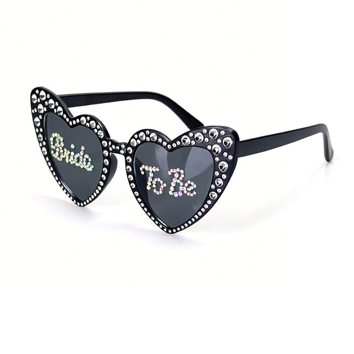 Rhinestone-besetzte Herzförmige Sonnenbrille Karnz