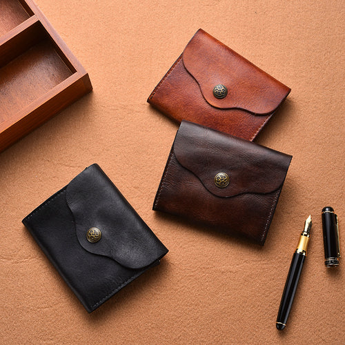 Vintage-inspiriertes Leder-Kartenetui