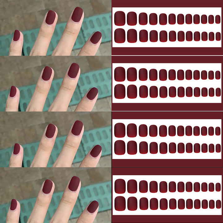 Matte Finish Press-On Nail Set Karnz 178815*10mm0162