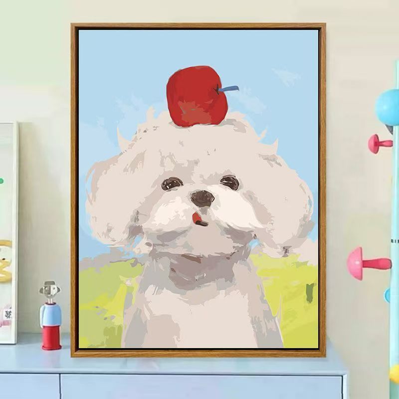 Süße hundethemen dekorative Leinwand Kunst Karnz
