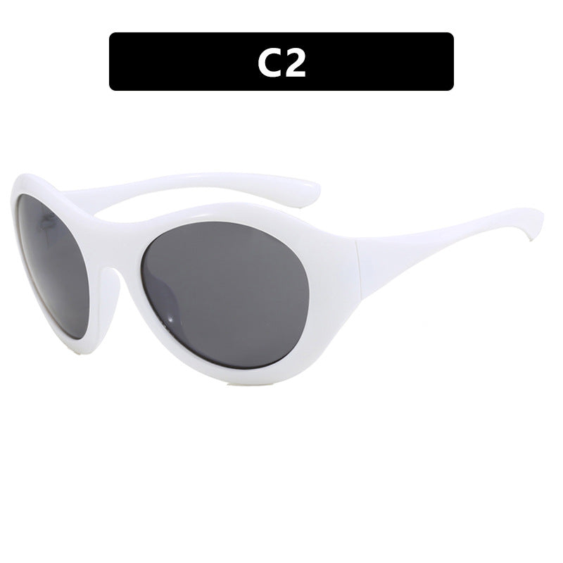 Damen Retro-inspirierte Sonnenbrille mit oversized Rahmen und schützenden Gläsern Karnz