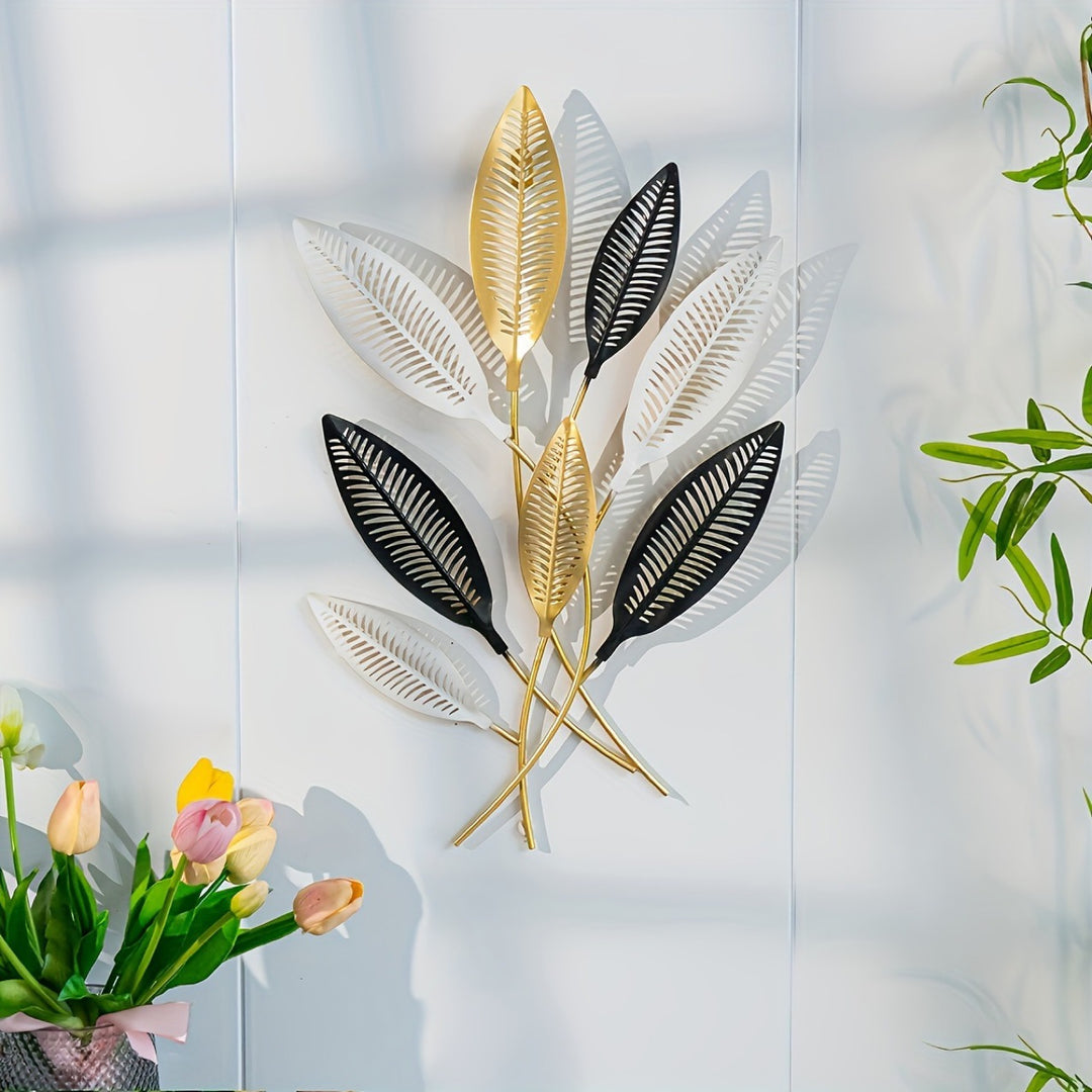 Moderne Blatt Metall Wandkunst Karnz