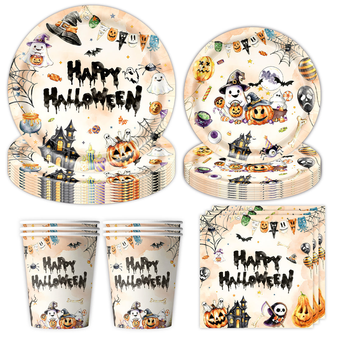Papierservietten-Set mit Halloween-Motiven und detailreichem Druck für Partydekoration