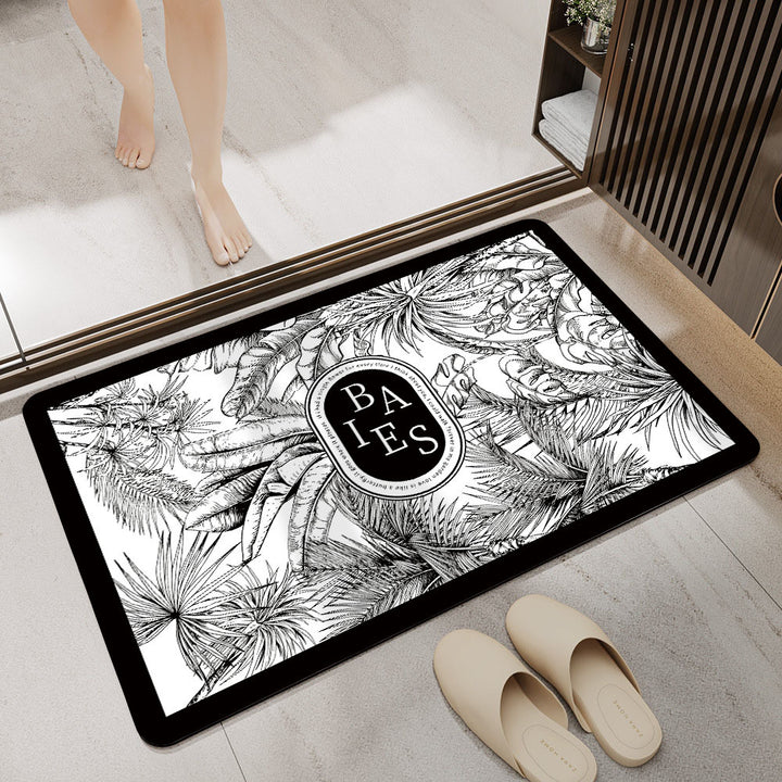 Florales Design Absorbierende Badezimmermatte Karnz
