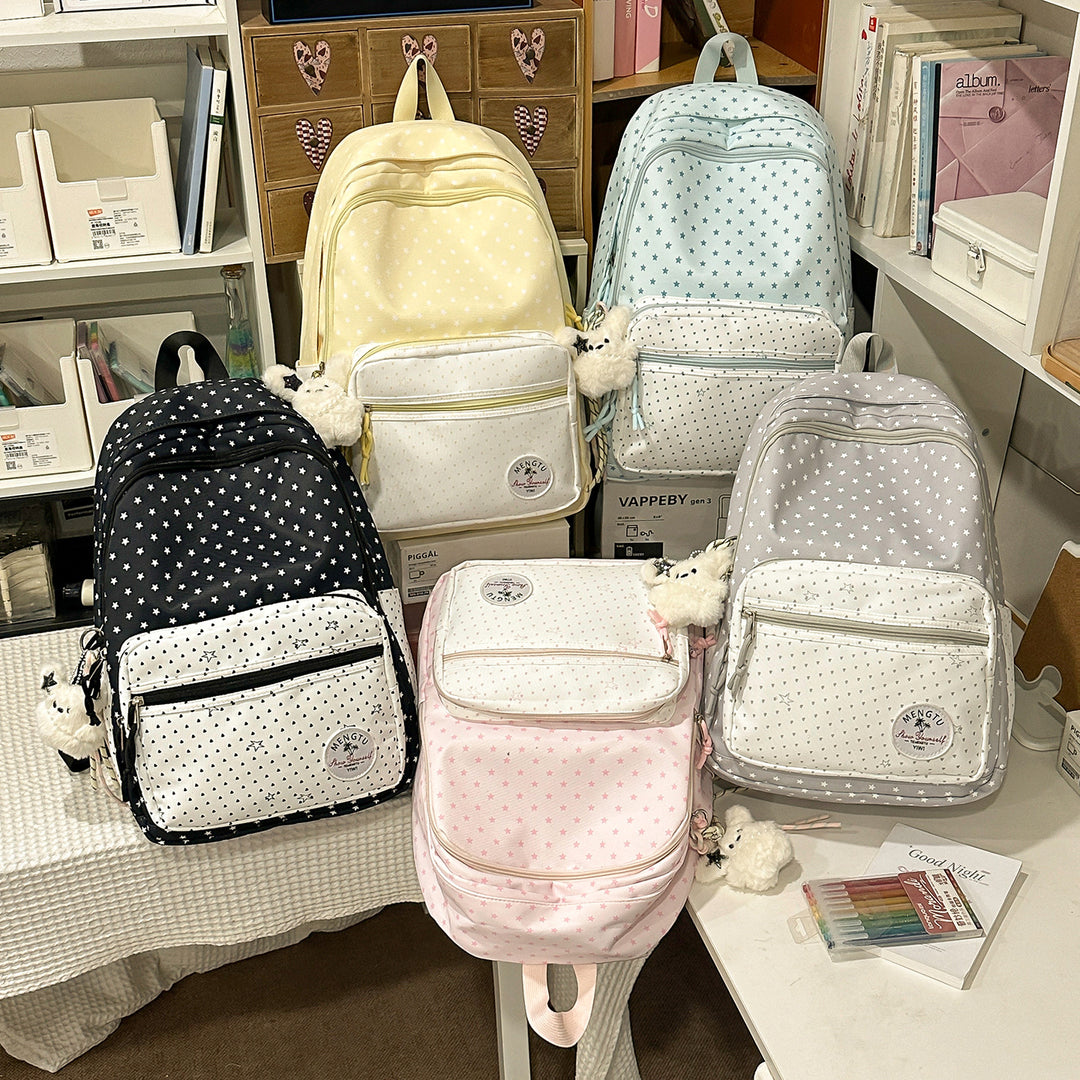 Verspielt Stern-Muster Schulrucksack Karnz