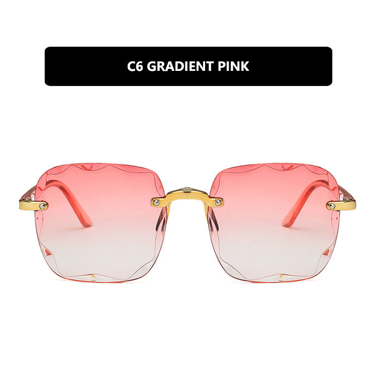 Damen trendige quadratische Sonnenbrille mit luxuriösem Metallrahmen Karnz