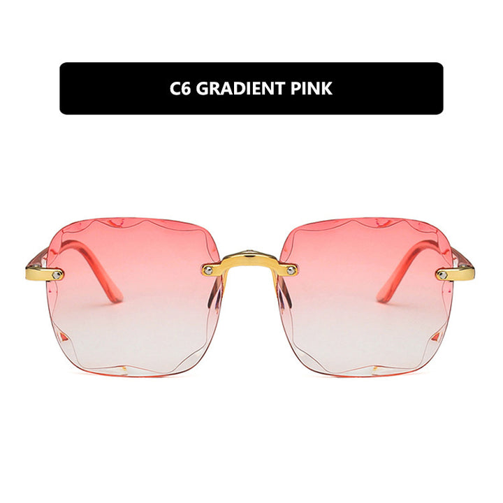 Damen trendige quadratische Sonnenbrille mit luxuriösem Metallrahmen Karnz