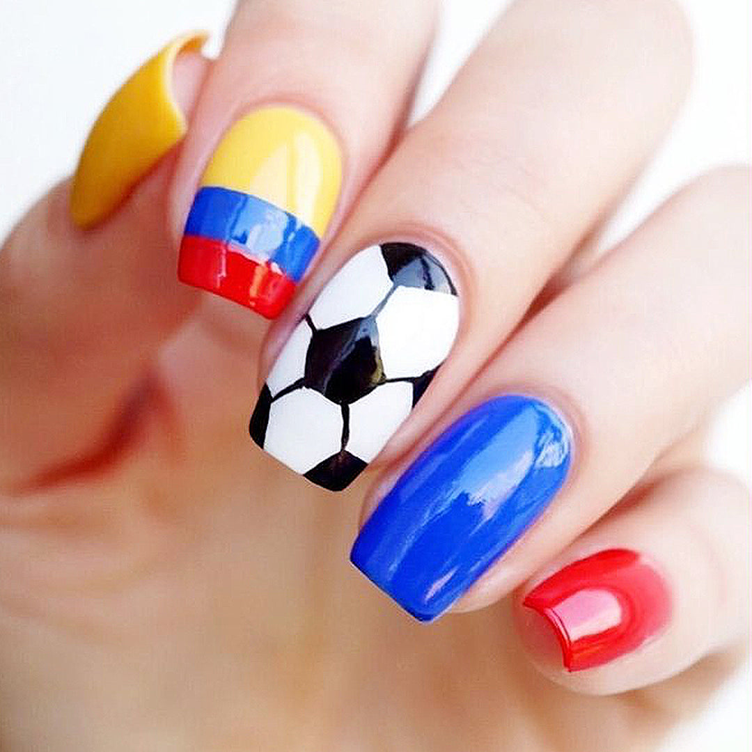 Fußball-Themen Acryl Nagel Kunst Set Karnz