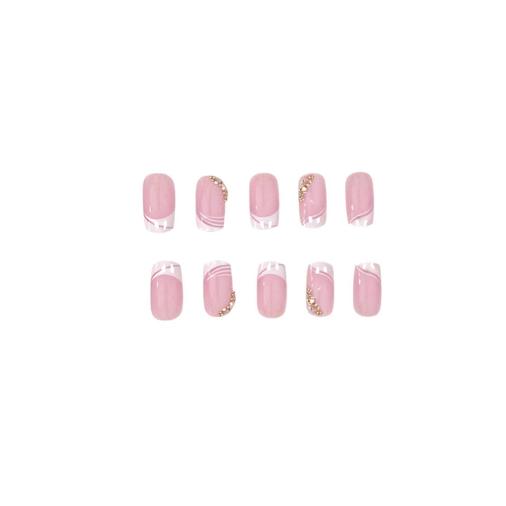 Elegante französische Spitzen-Gel-Nagelerweiterungen Karnz