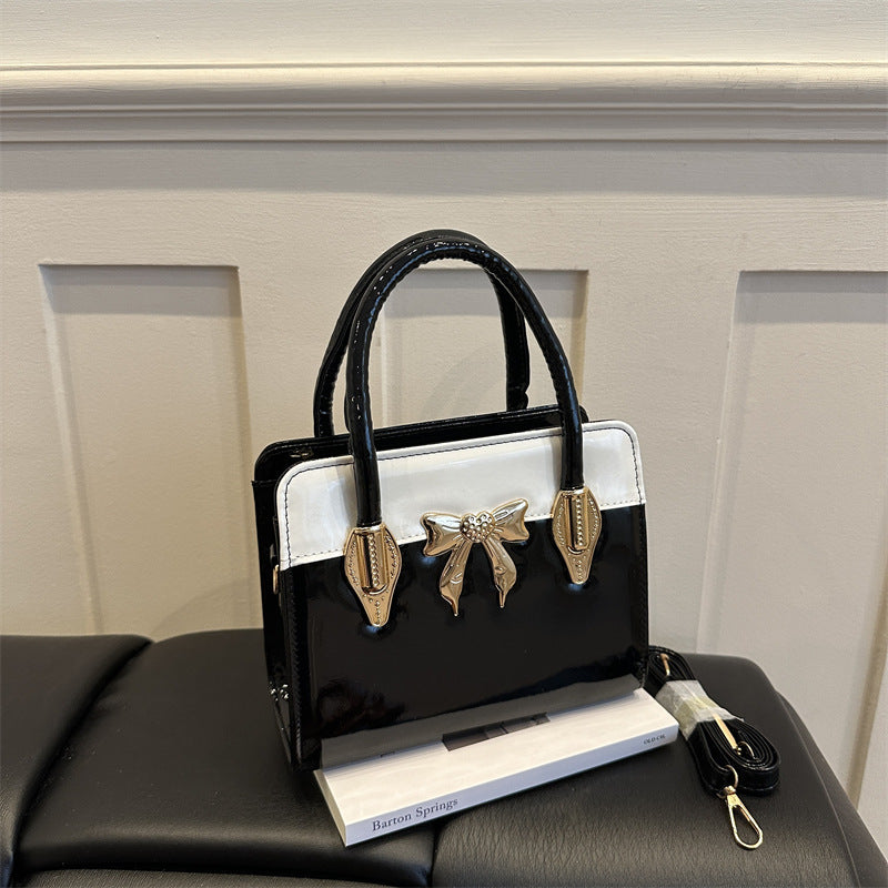 Elegante Bow-Akzent Handtasche