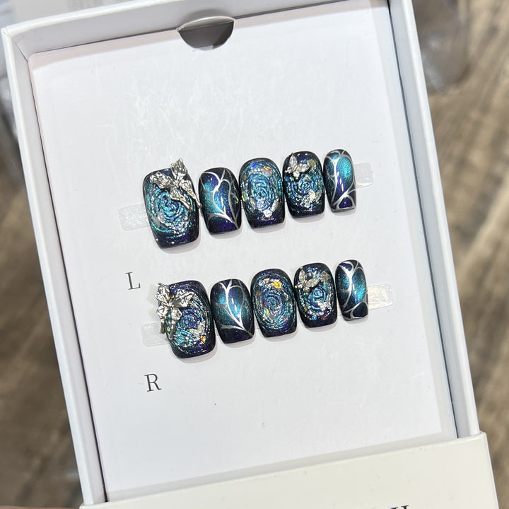 Galaxy-Themen-Nagelkunst-Verlängerungen Karnz