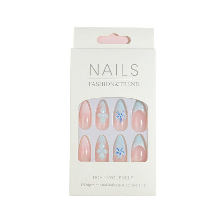 Premium Press-On Nail Set mit dekorativen Akzenten Karnz