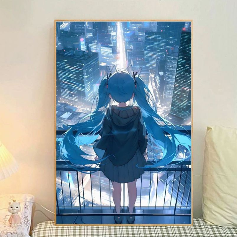 Anime-Themen Illustrierte Leinwand Kunstdruck Karnz