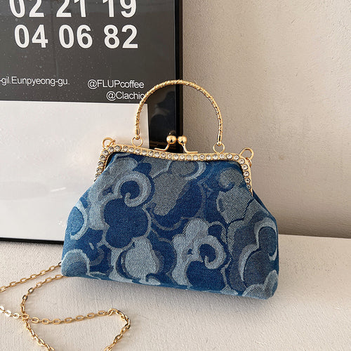 Vintage Floral Muster Handtasche
