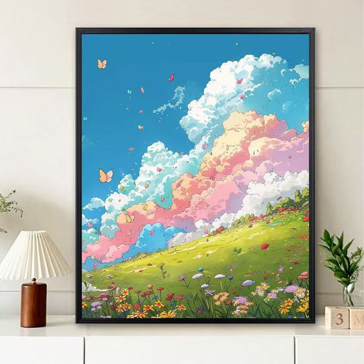 Träumende Landschaftsillustration Leinwandkunst Karnz