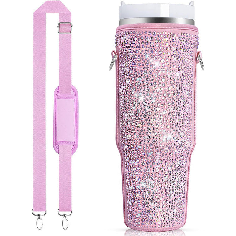Damen Glitzernde Isolierflasche Hülle Karnz