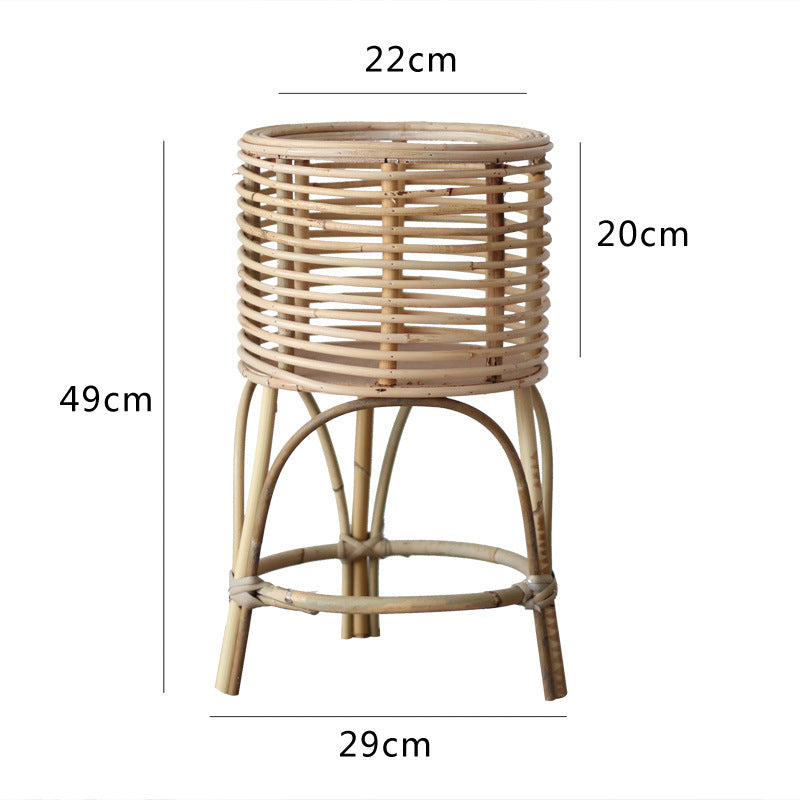 Pflanzenständer aus Rattan mit modernem Design Karnz