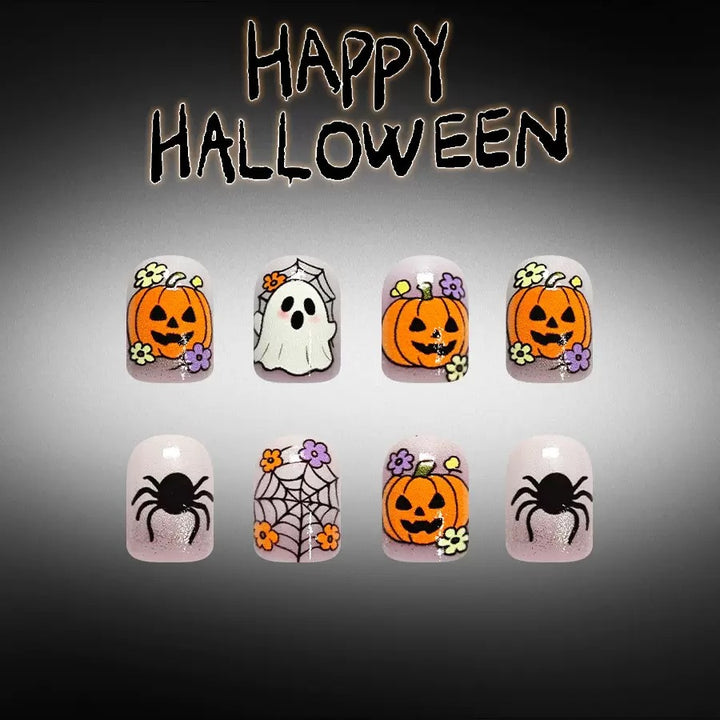 Kunstnagelset mit festlichen Halloween-Motiven Karnz