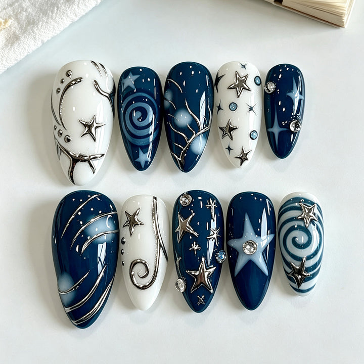 Künstlerisches Press-On Nagelset
