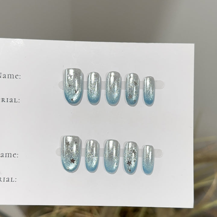 Premium Glitter Press-On Nagelset